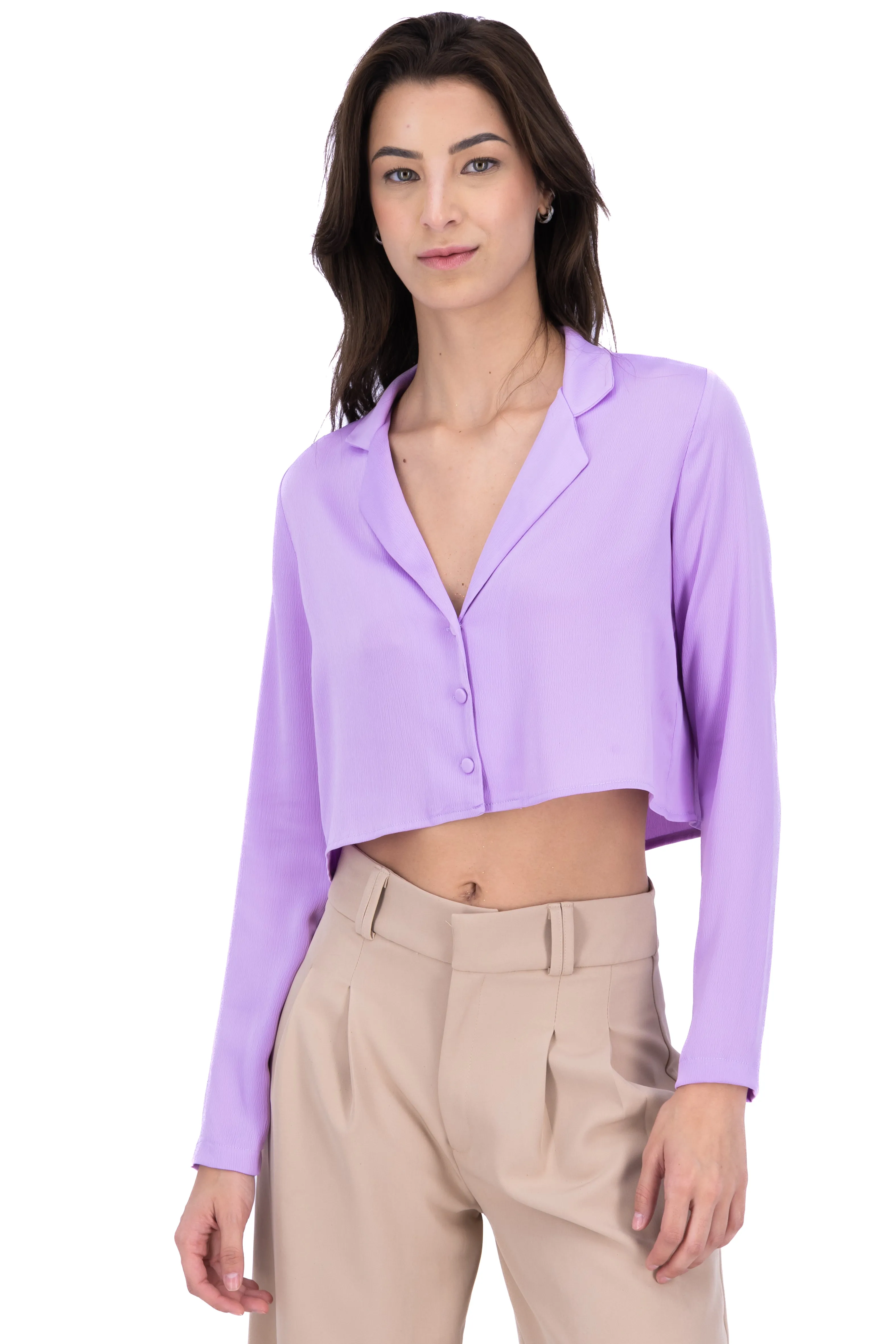 Camisa crop manga larga sold by Shasa product image thumbnail 2