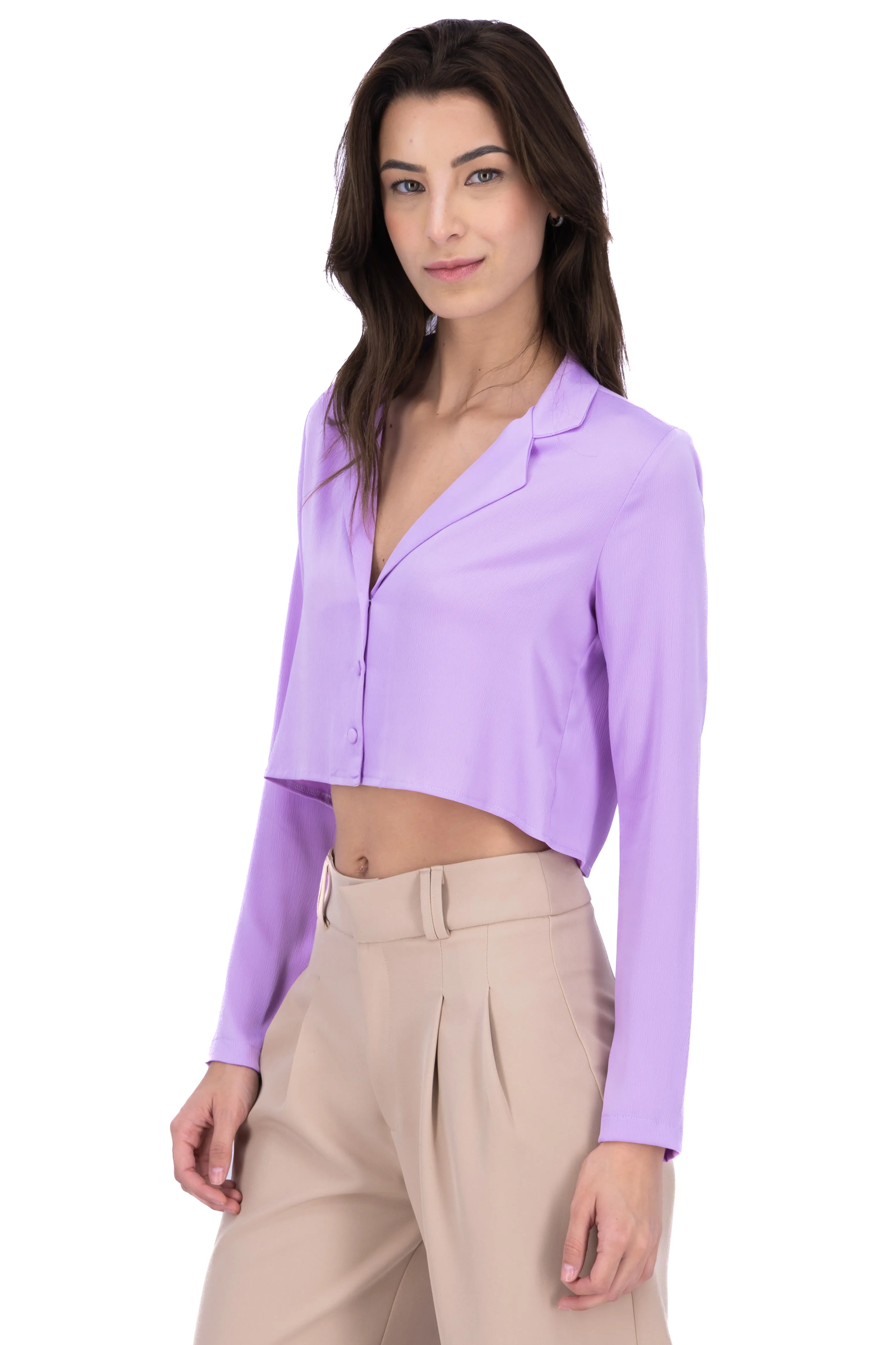 Camisa crop manga larga sold by Shasa product image thumbnail 3