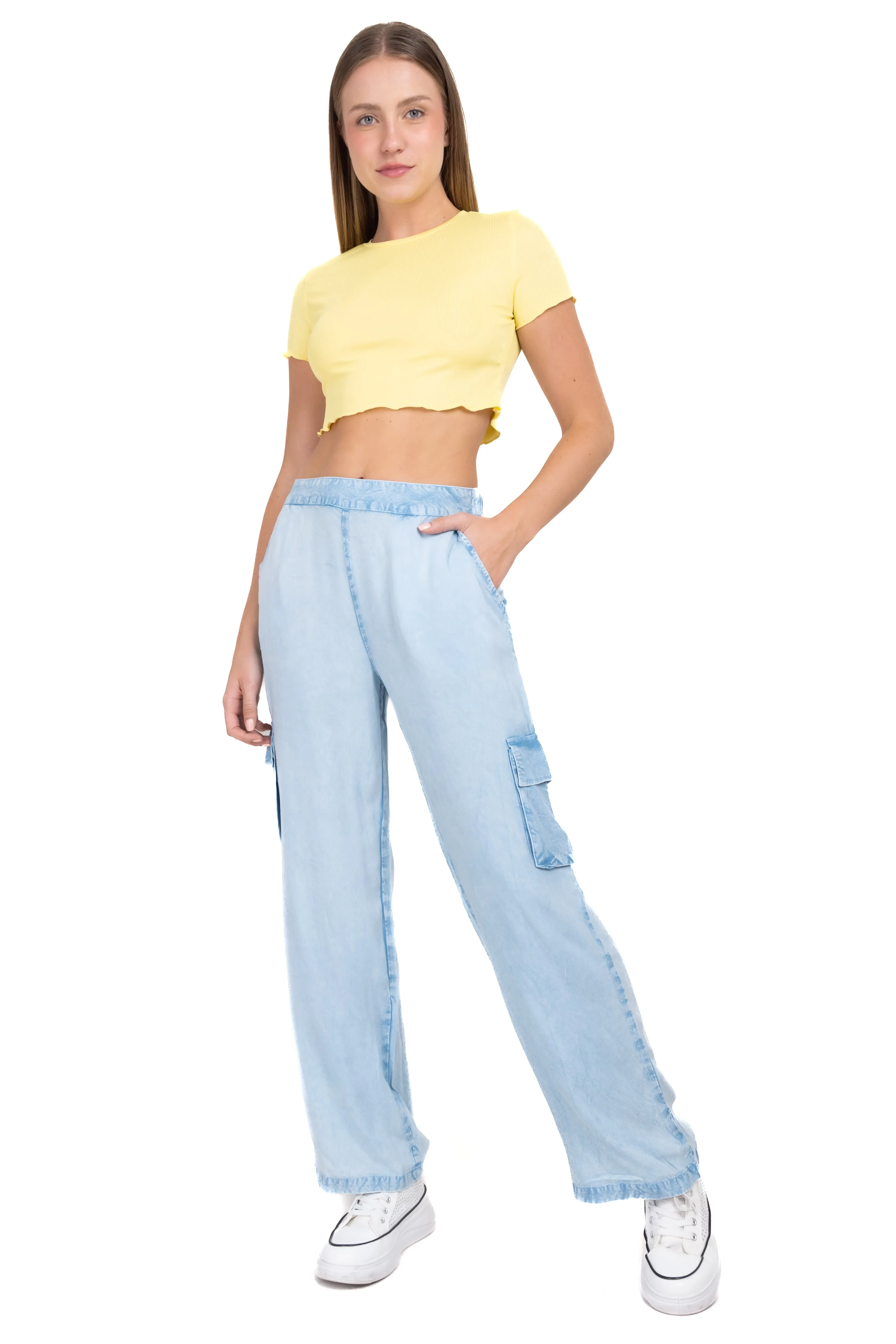 Pantalón cargo denim pierna recta sold by Shasa product image thumbnail 2