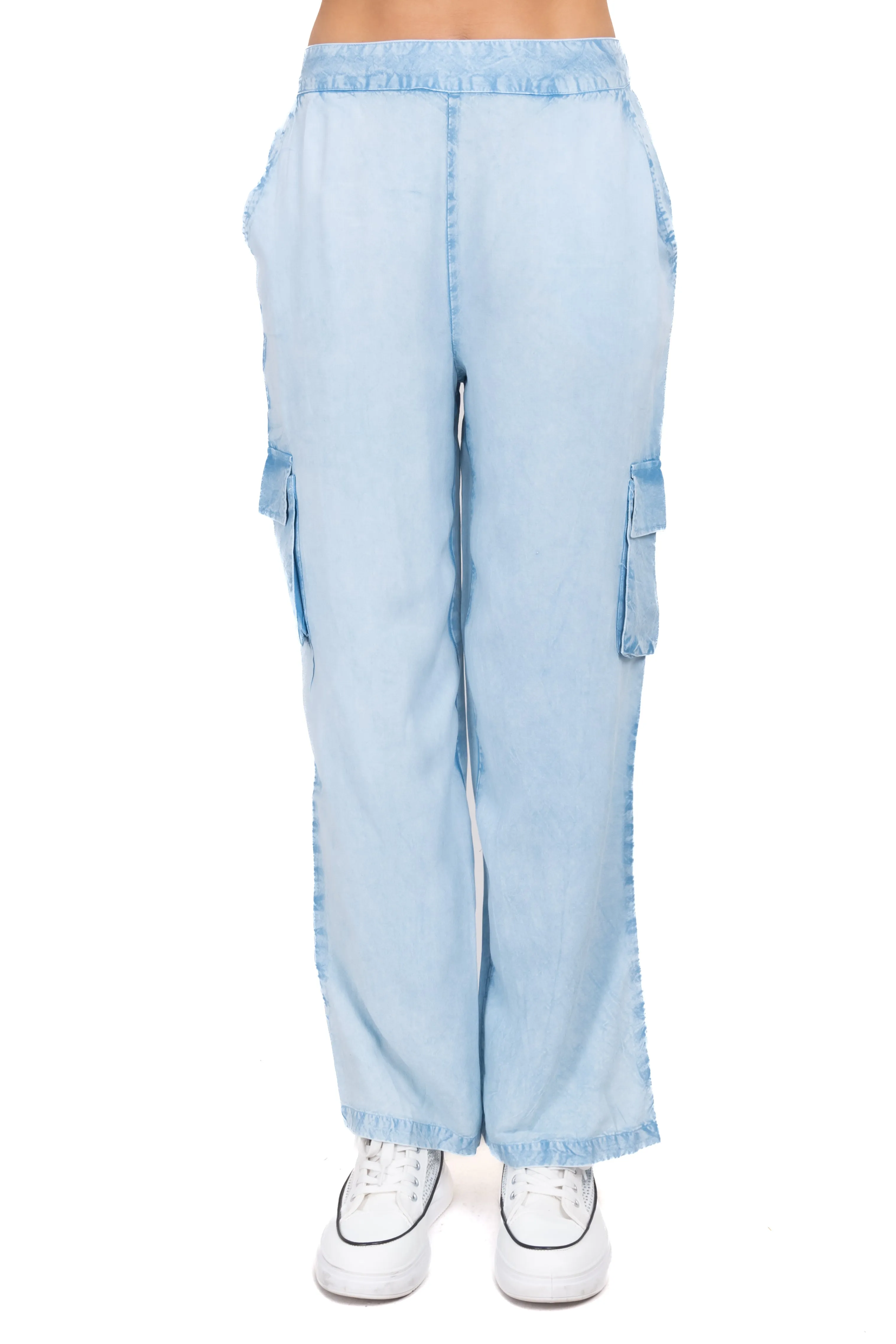 Pantalón cargo denim pierna recta sold by Shasa