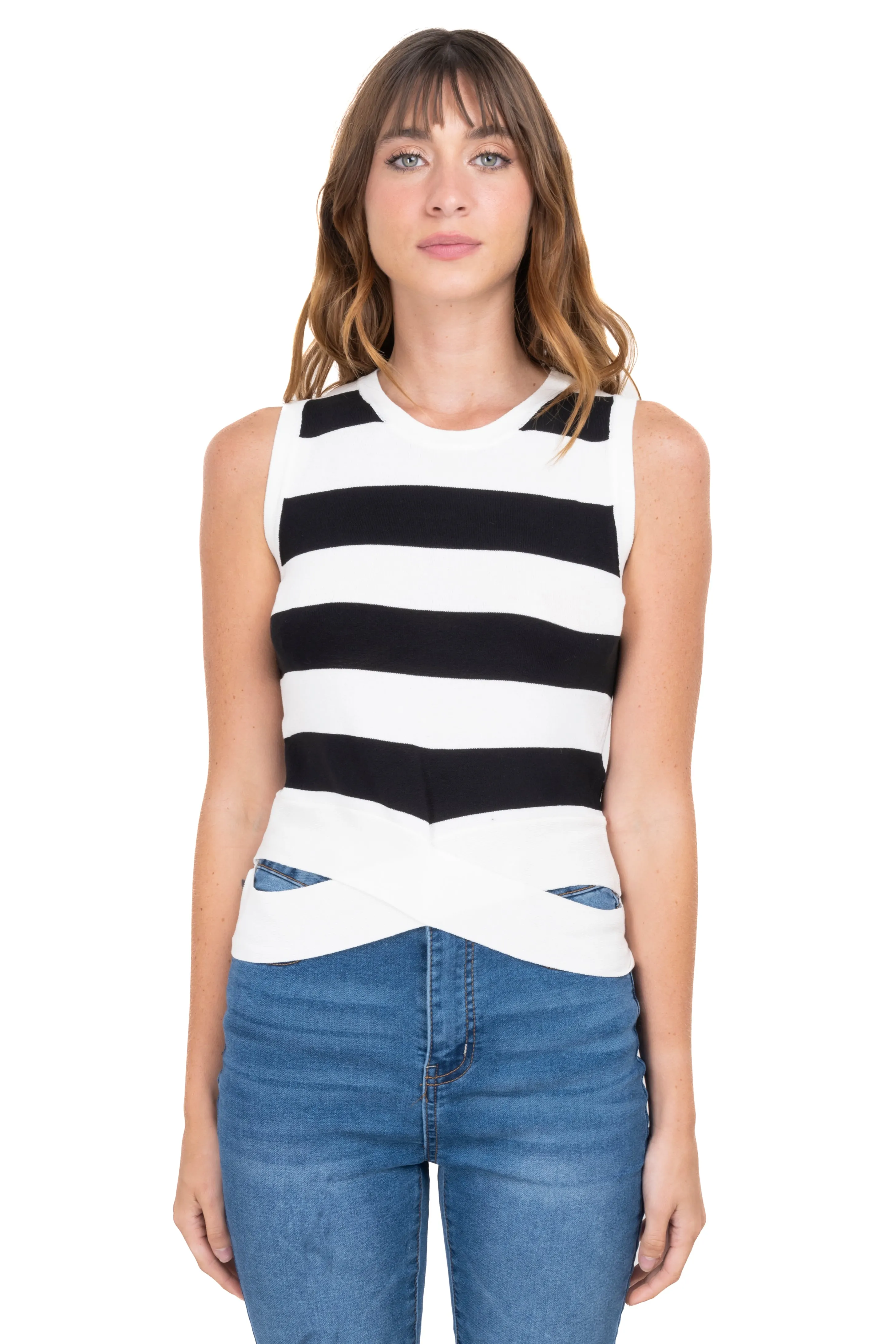 Top tejido rayas cintas cruzadas sold by Shasa product image thumbnail 2