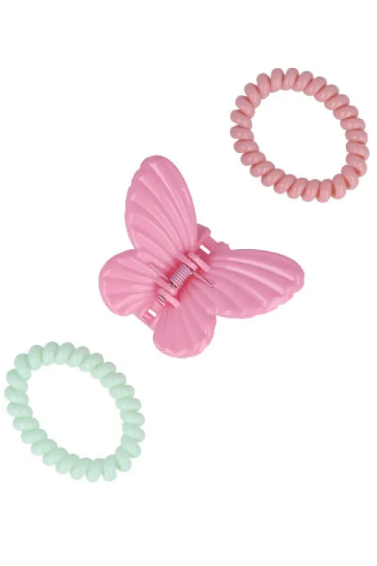 Set 3 pinza ligas mariposa sold by Shasa