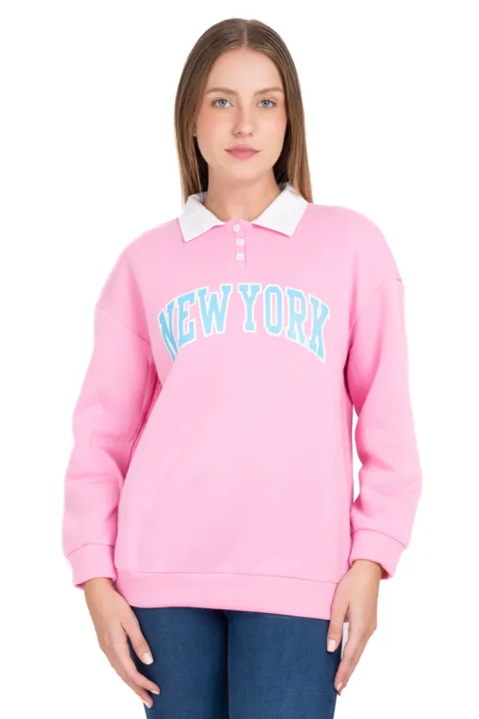Sudadera cuello polo New York sold by Shasa