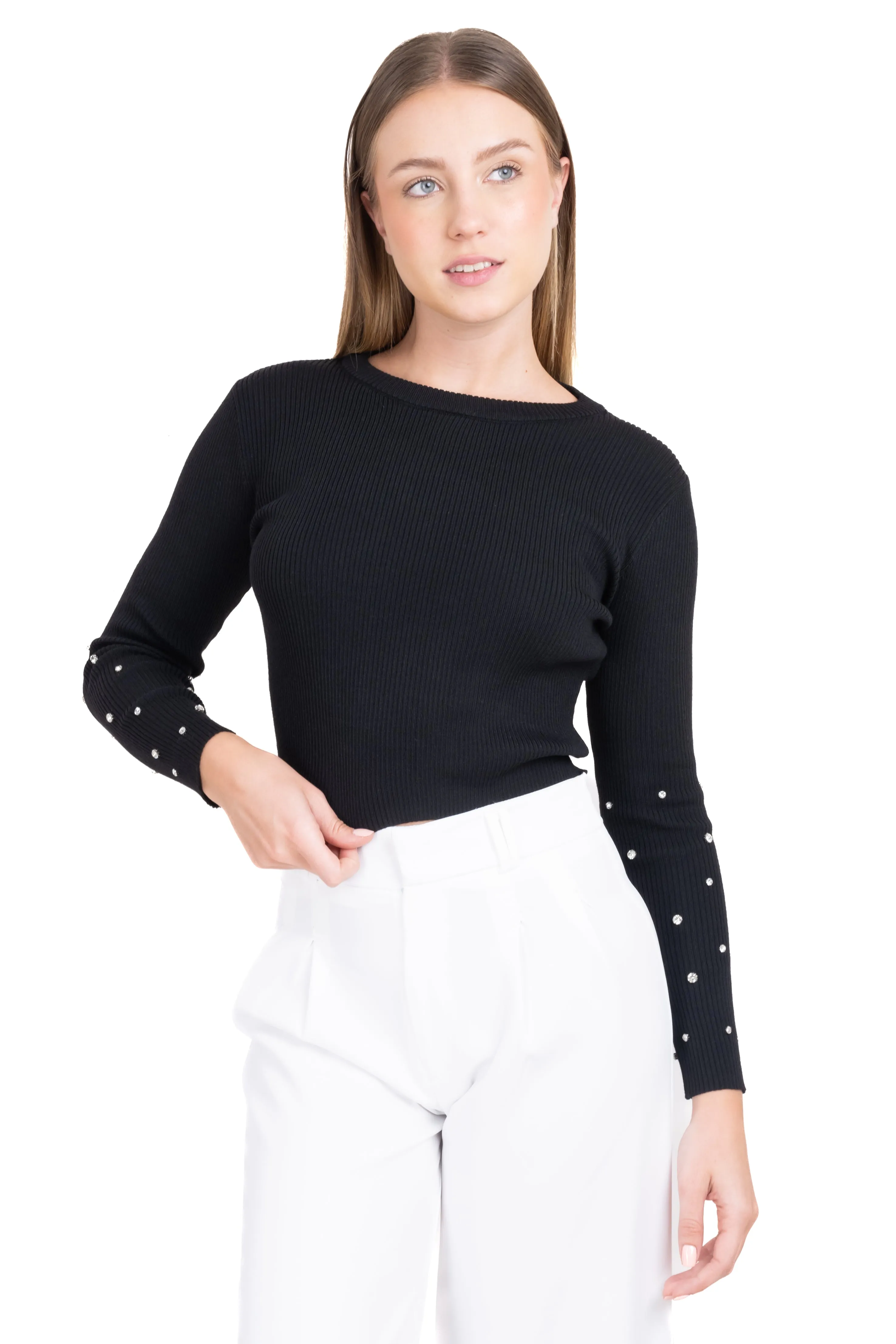 Suéter acanalado mangas brillos sold by Shasa product image thumbnail 2