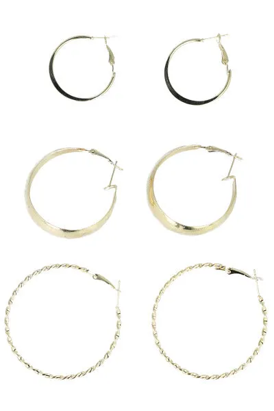 Set 3 pares arracadas mix sold by Shasa product image thumbnail 2