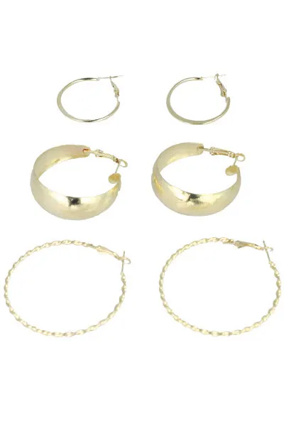 Set 3 pares arracadas mix sold by Shasa