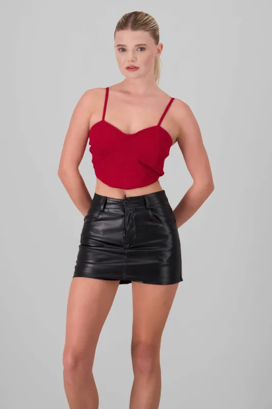 Top silueta corset crop sold by Shasa