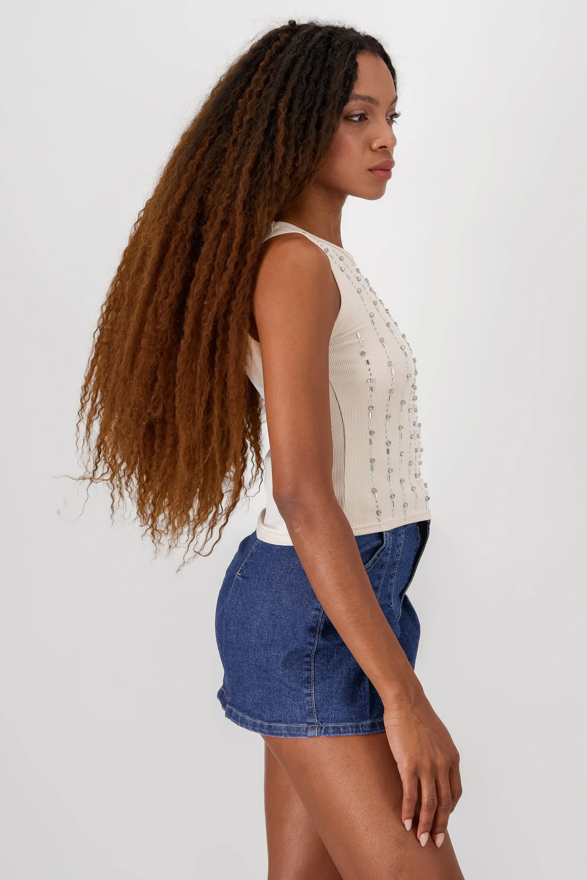 Top sin mangas detalle brillos sold by Shasa product image thumbnail 3