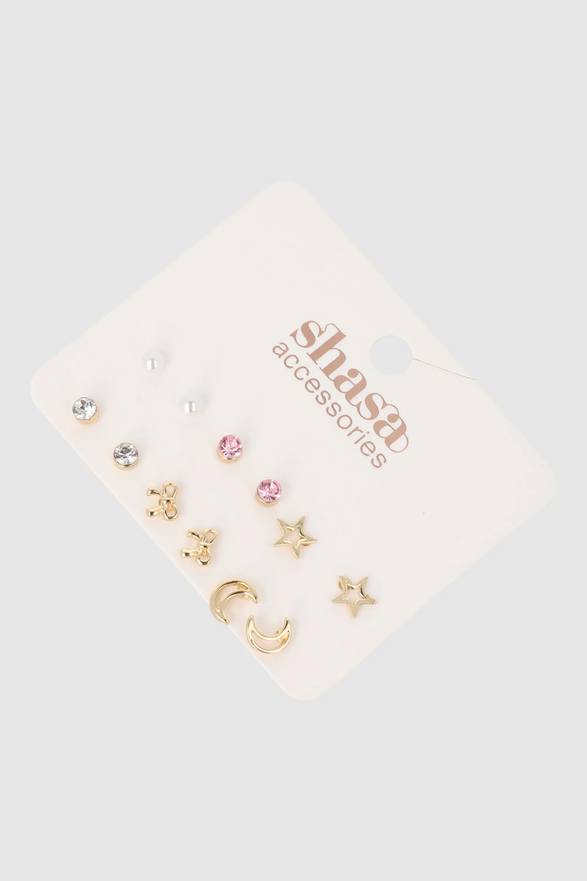 SET 6 PR ARETES ESTRELLA LUNA sold by Shasa product image thumbnail 2