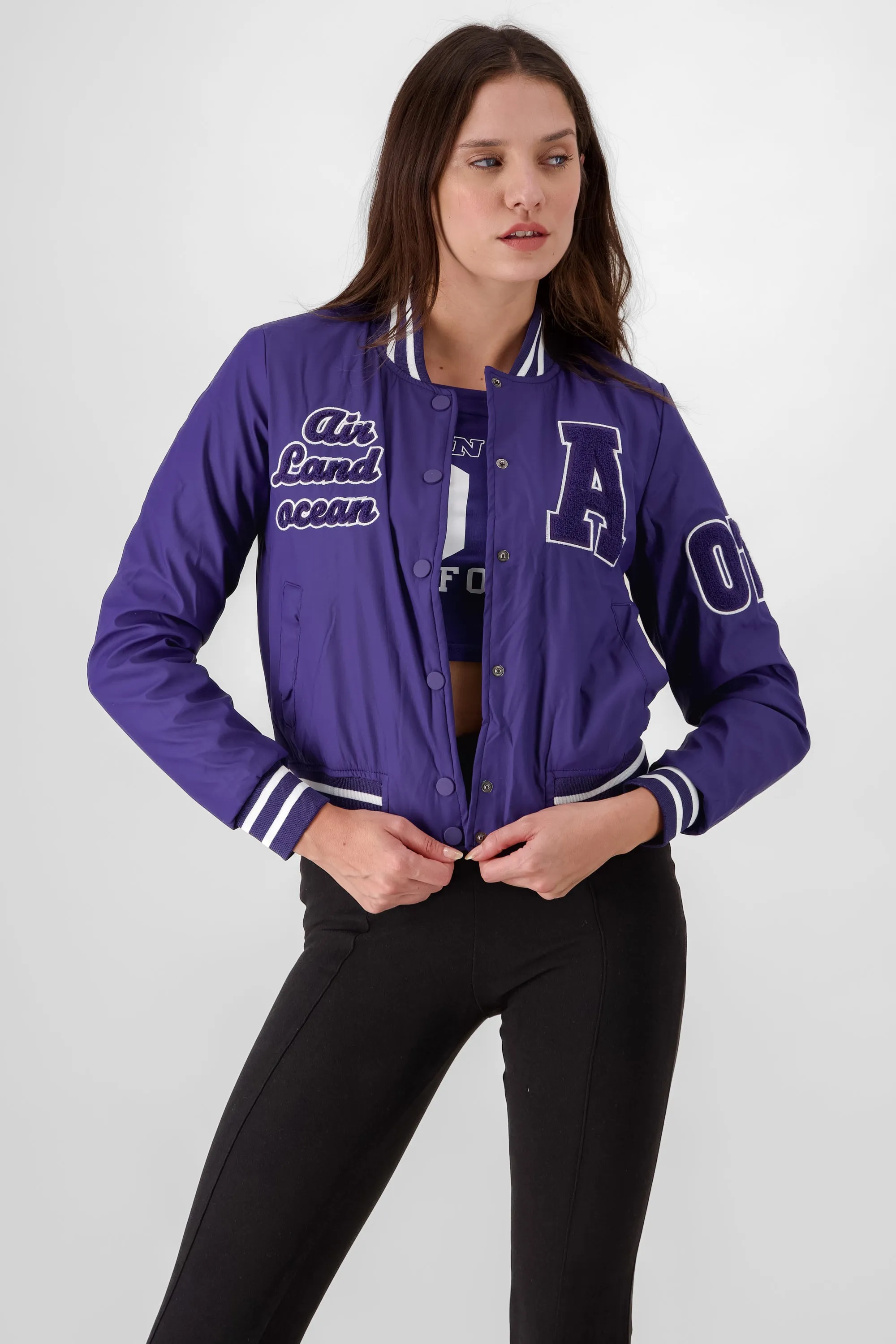 Chamarra bomber letra sold by Shasa