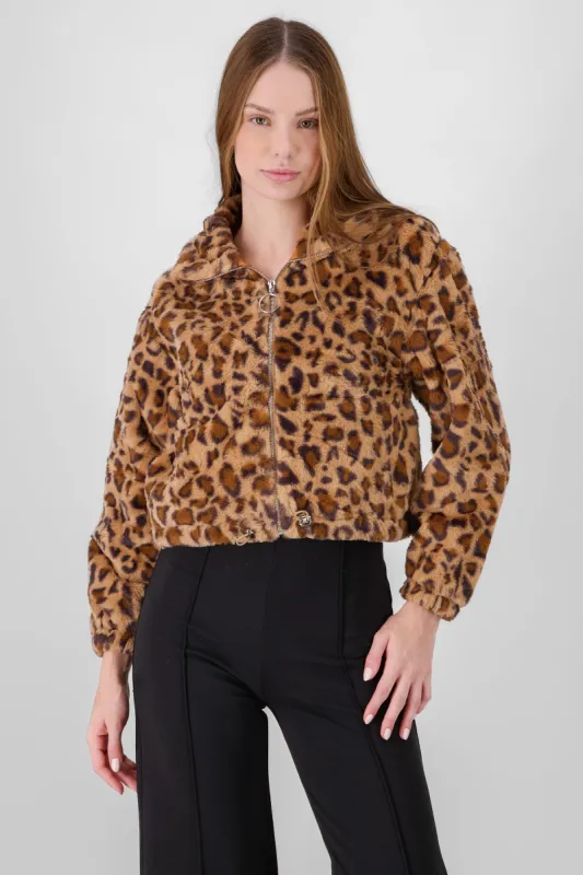 Chamarra estampado de leopardo sold by Shasa