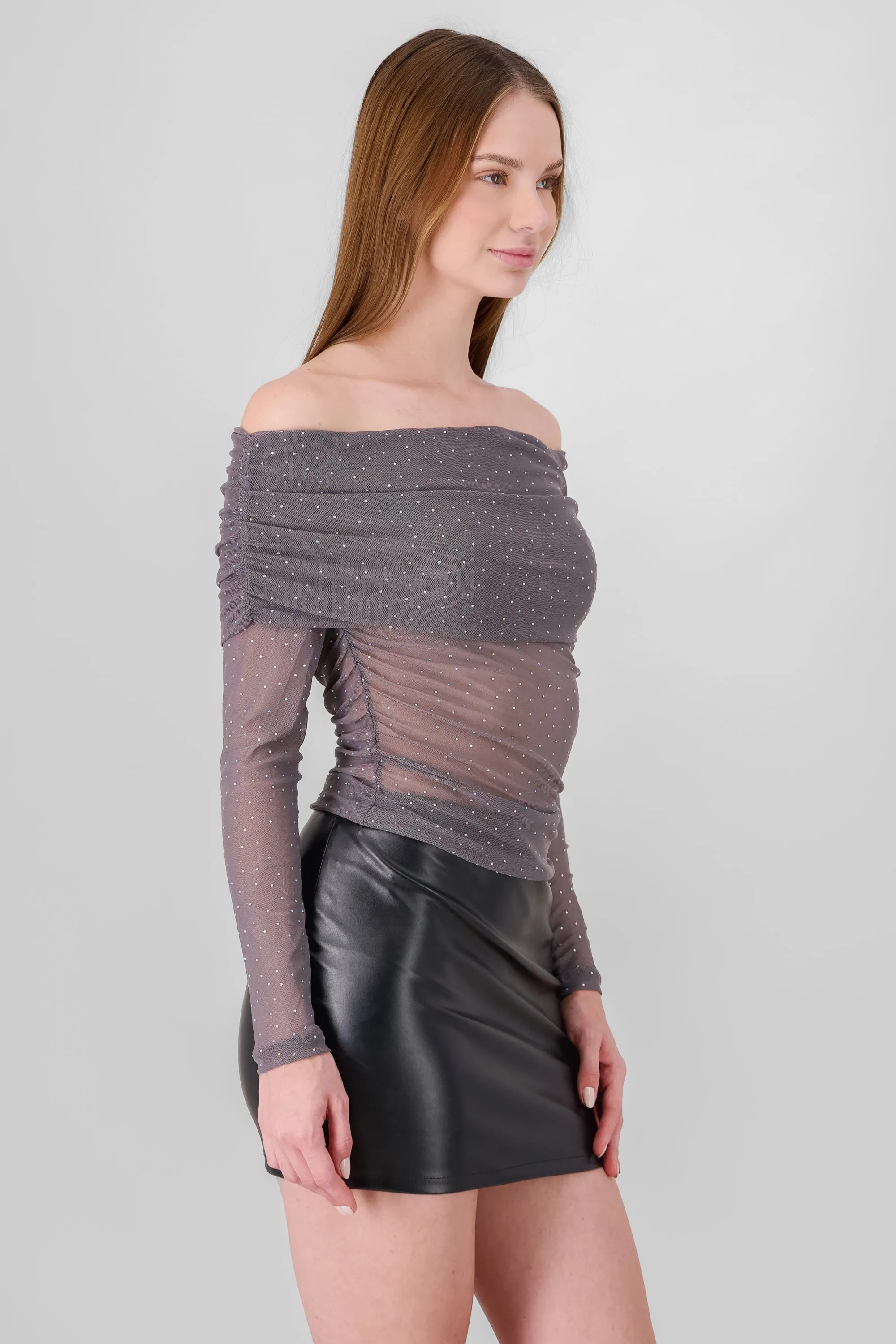 Blusa sin hombros con brillos sold by Shasa product image thumbnail 4