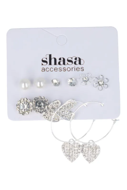 Set 6 Aretes Multidiseño Brillos sold by Shasa