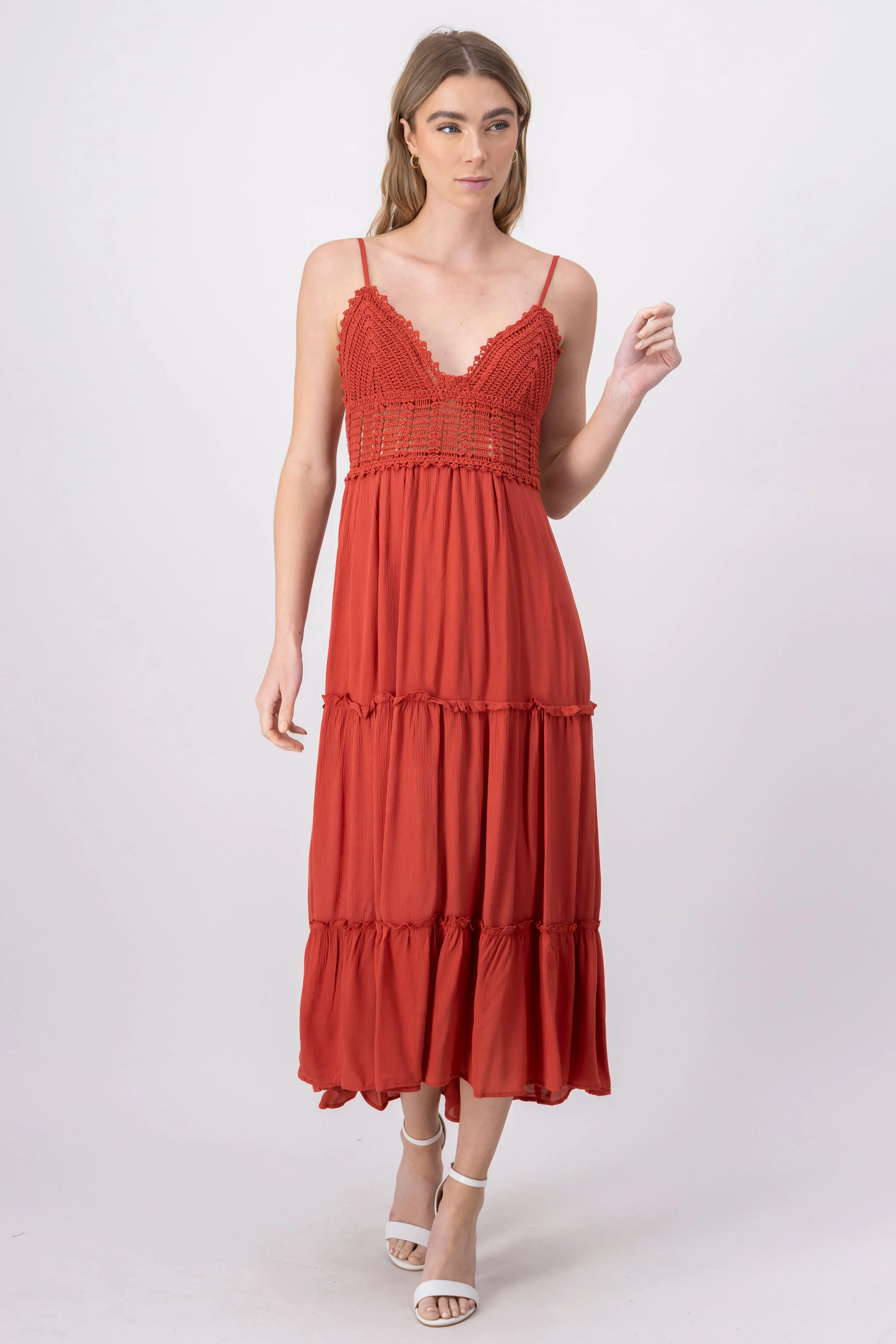 Vestido maxi copas crochet sold by Shasa product image thumbnail 2