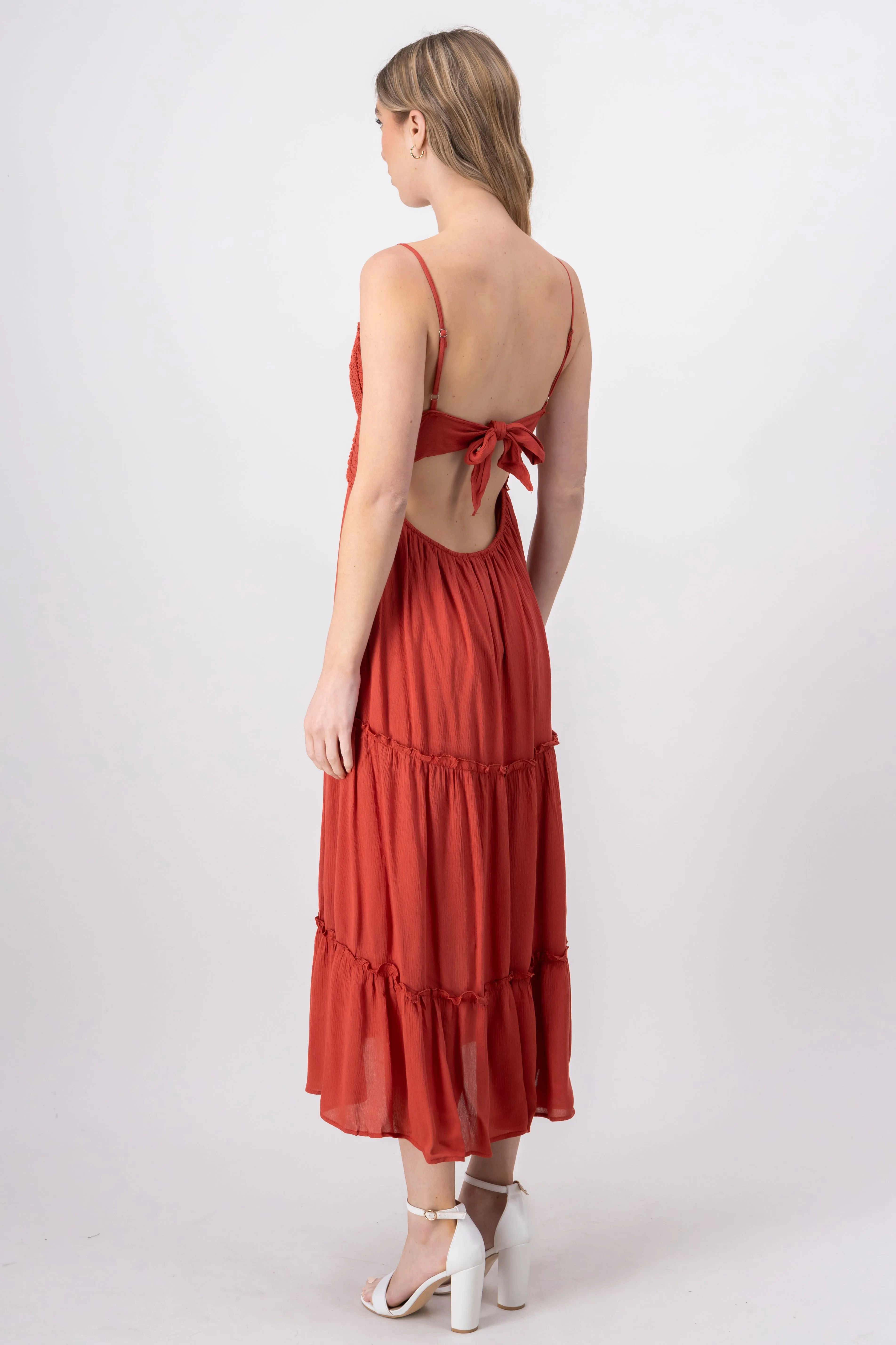 Vestido maxi copas crochet sold by Shasa product image thumbnail 4