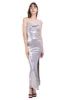 Vestido maxi escote drapeado sold by Shasa