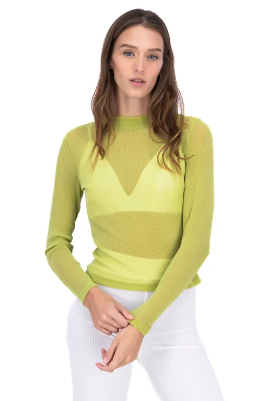 Blusa mesh manga larga lúrex sold by Shasa