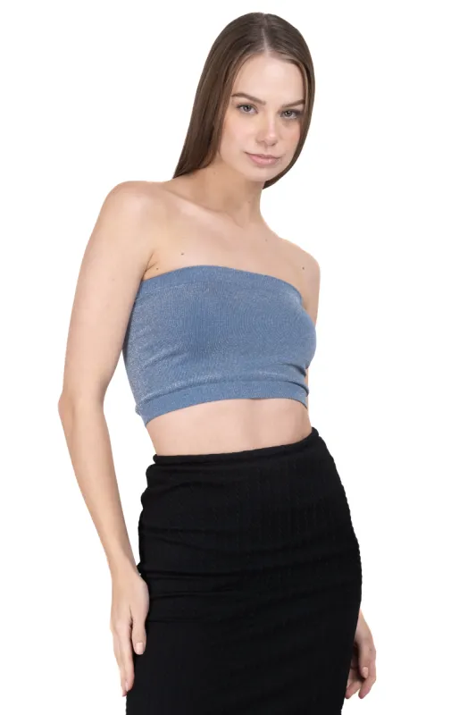 Top tubo seamless lurex sold by Shasa