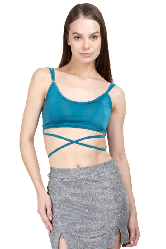 Top crop cintas cruzadas sold by Shasa