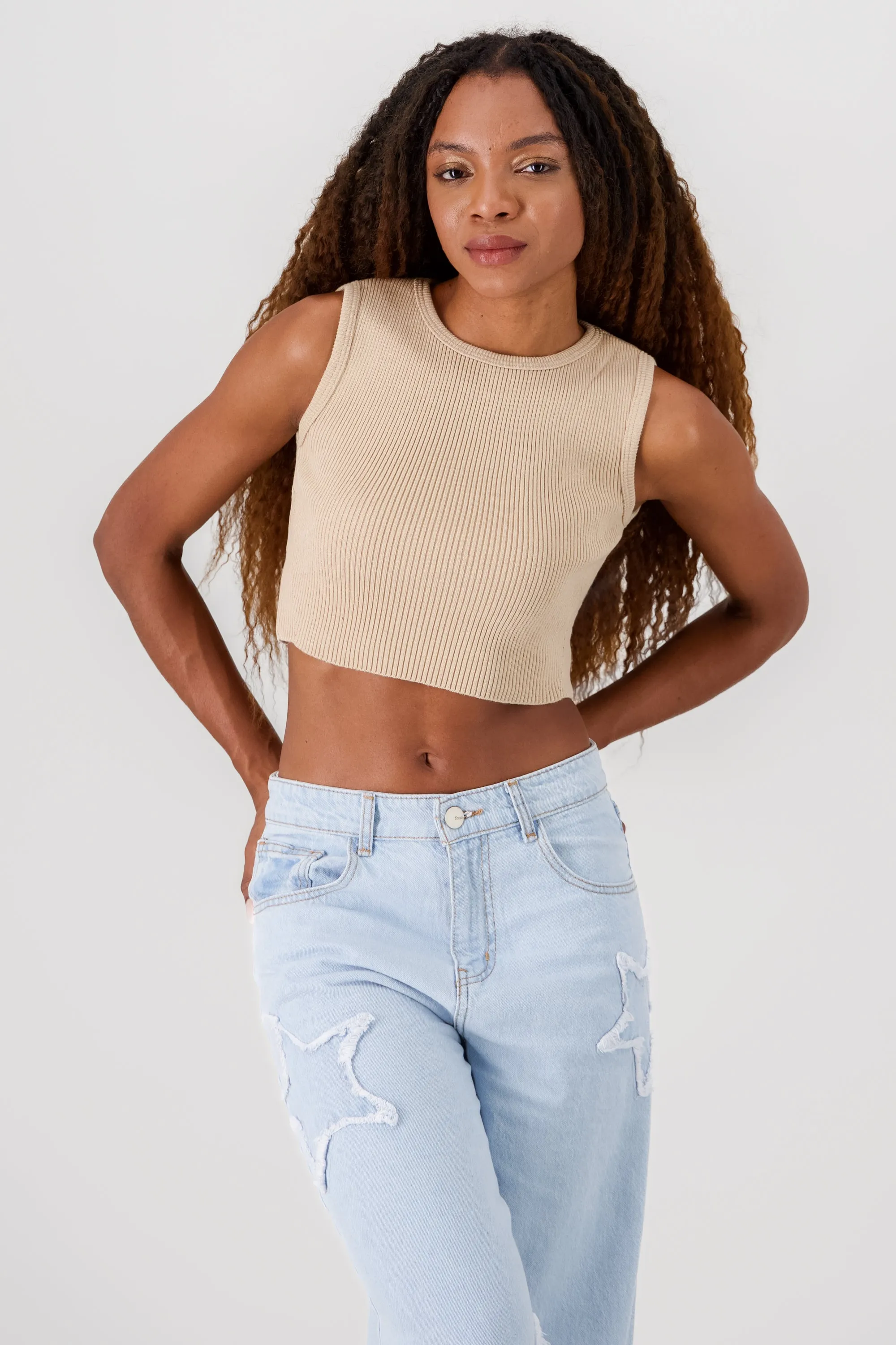 Top rib sin mangas cuello redondo sold by Shasa product image thumbnail 2