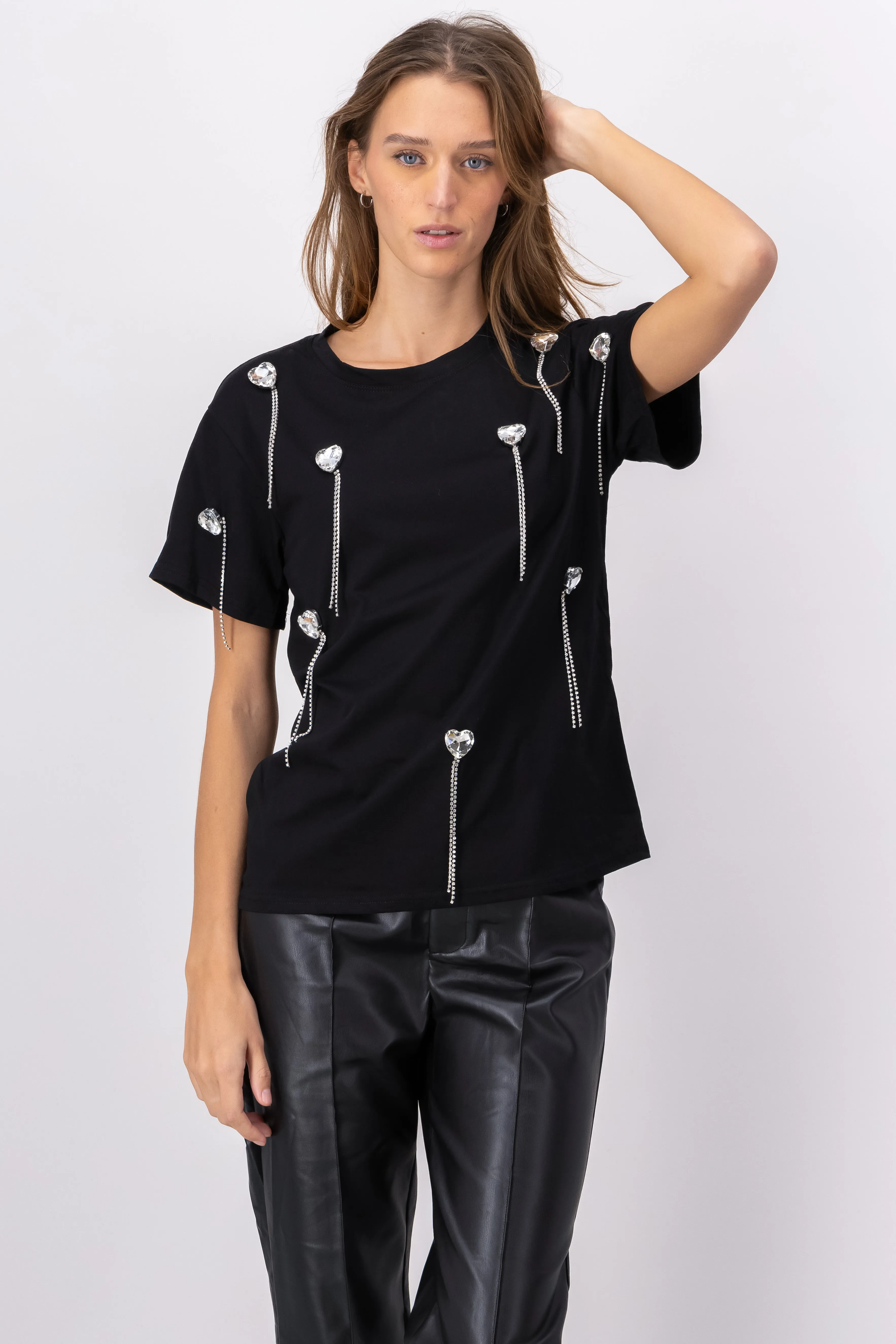 T-shirt manga corta detalle corazones sold by Shasa product image thumbnail 2