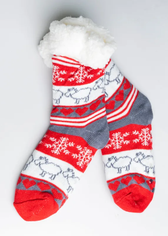 Calcetines de invierno navideñas renos sold by Shasa