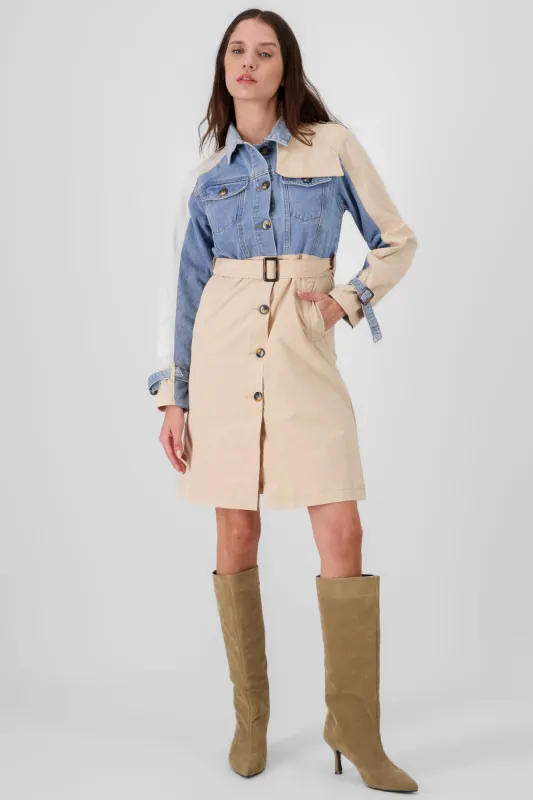 Gabardina patchwork denim sold by Shasa