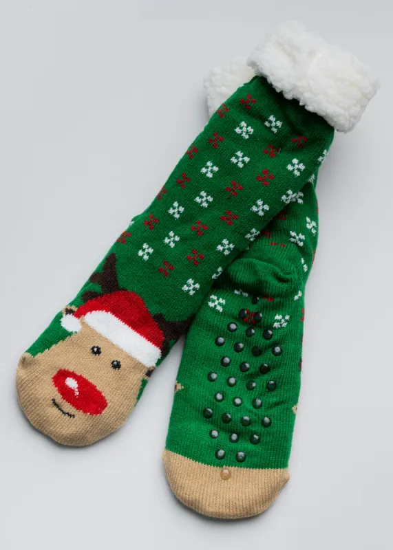 Pantucalcetas navideñas renos sold by Shasa