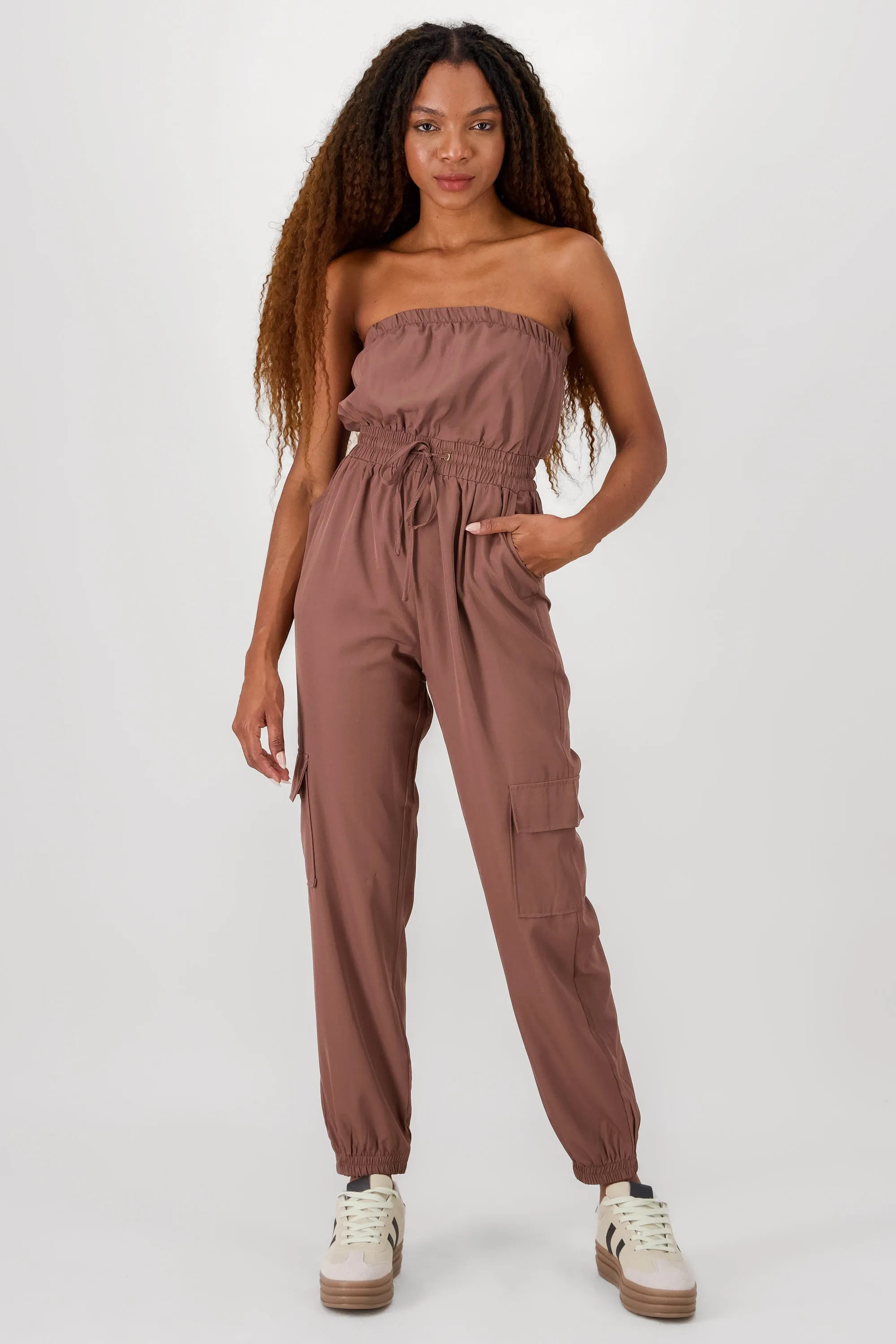 Jumpsuit strapless jogger sold by Shasa