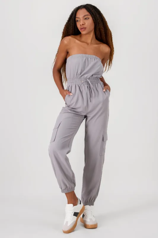 Jumpsuit strapless jogger sold by Shasa