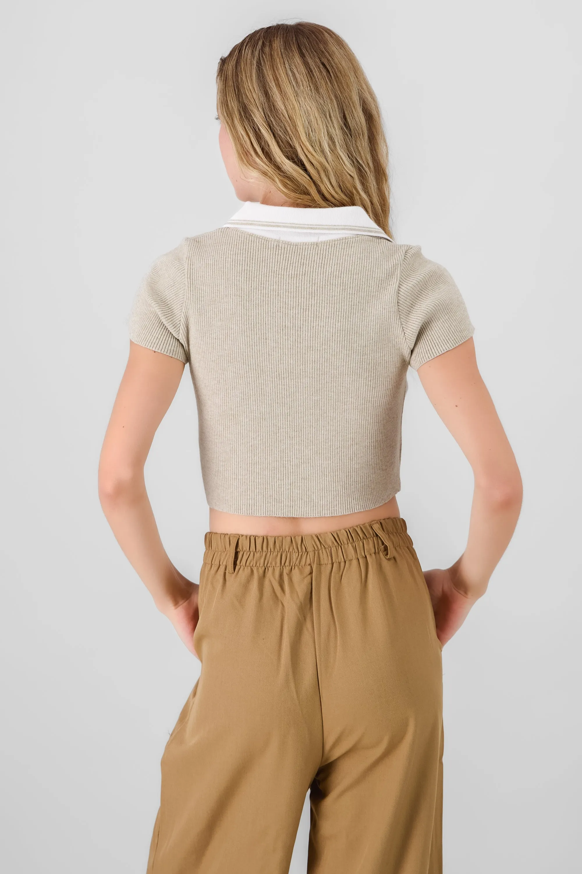 Top tejido polo detalle parche sold by Shasa product image thumbnail 4