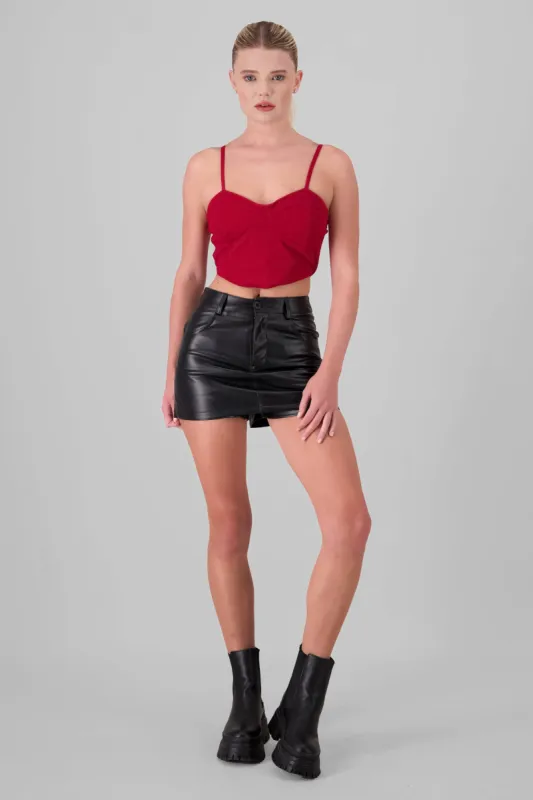 Mini falda pu sold by Shasa