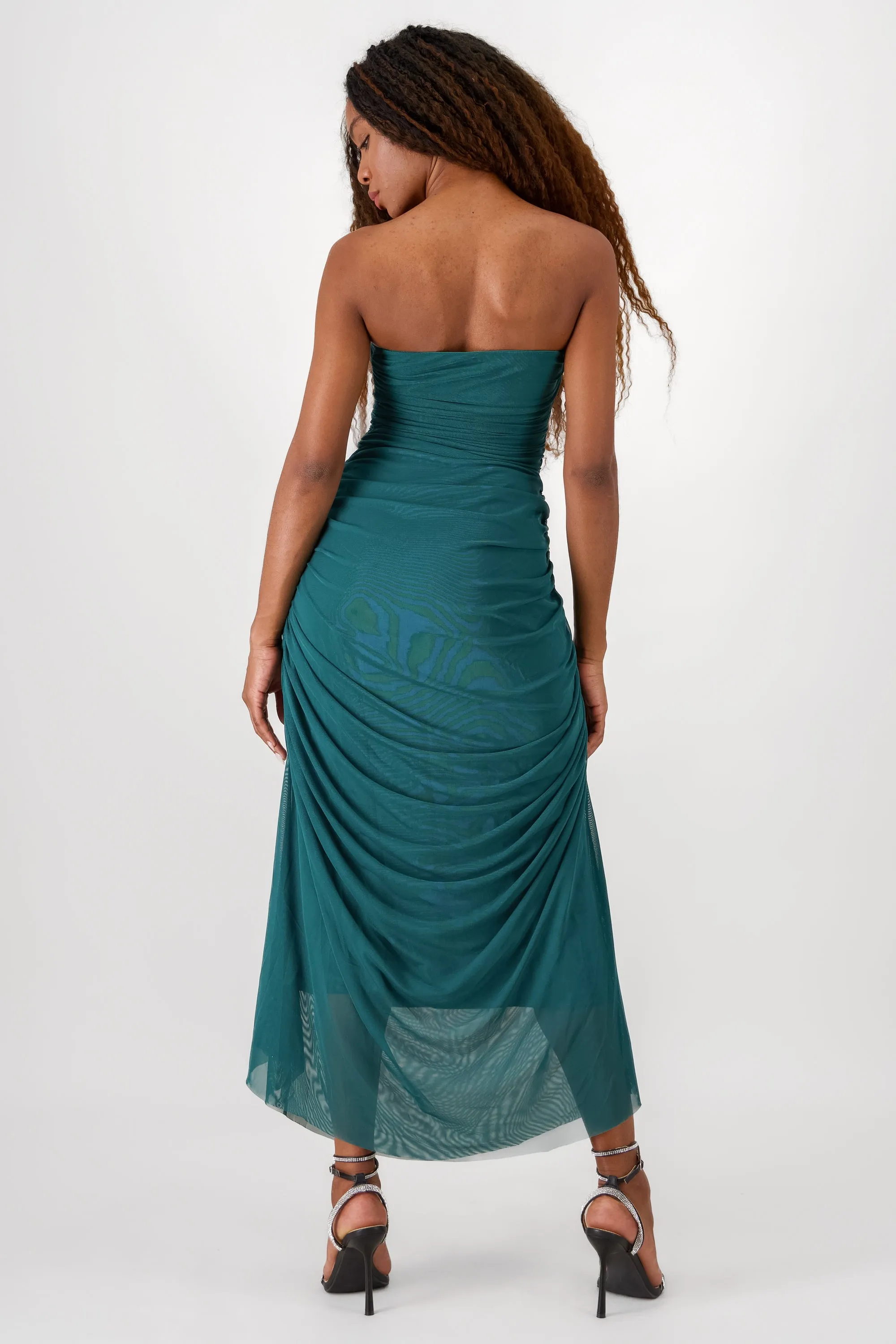 Maxi Vestido Liso Mesh Strapless sold by Shasa product image thumbnail 4