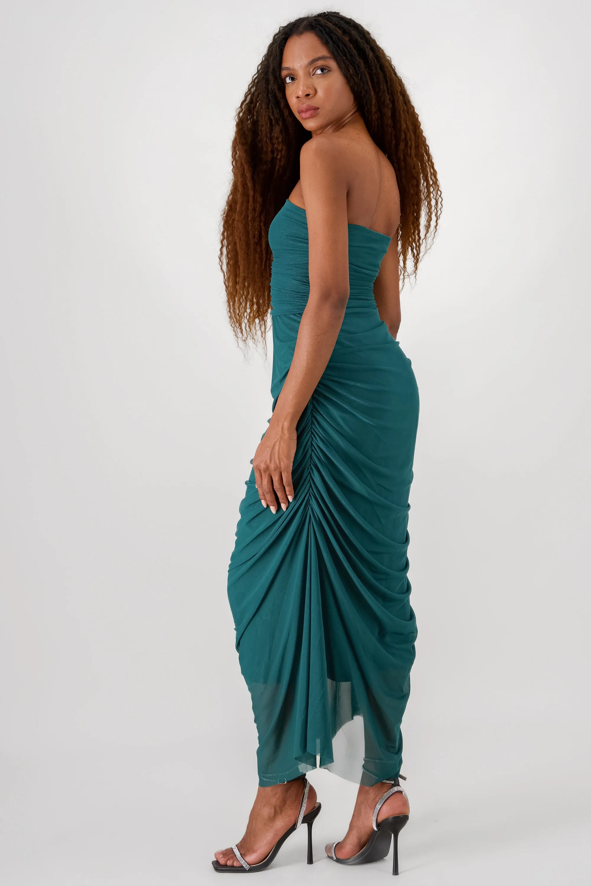 Maxi Vestido Liso Mesh Strapless sold by Shasa product image thumbnail 3