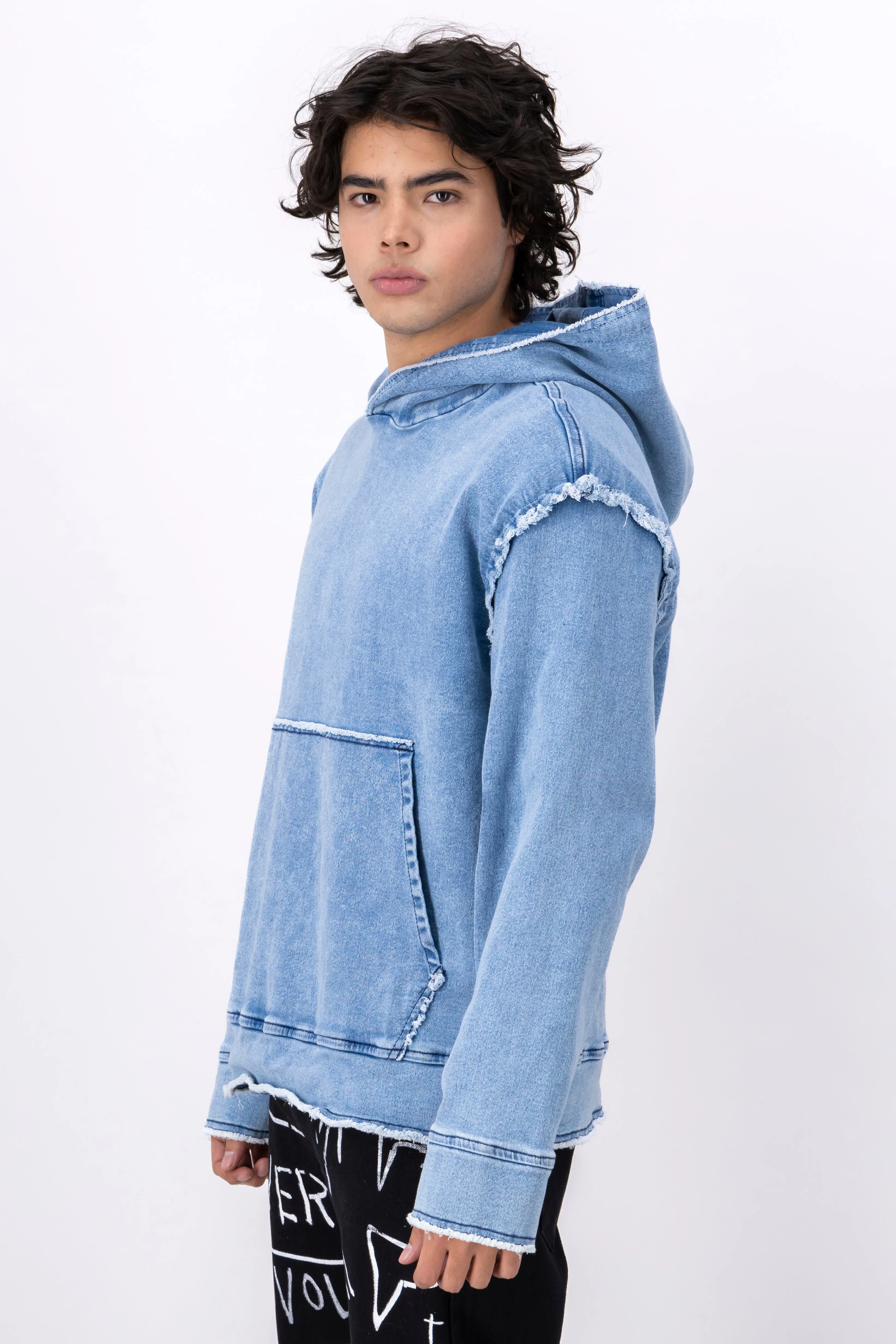Sudadera denim cortes destrucción sold by Shasa product image thumbnail 3
