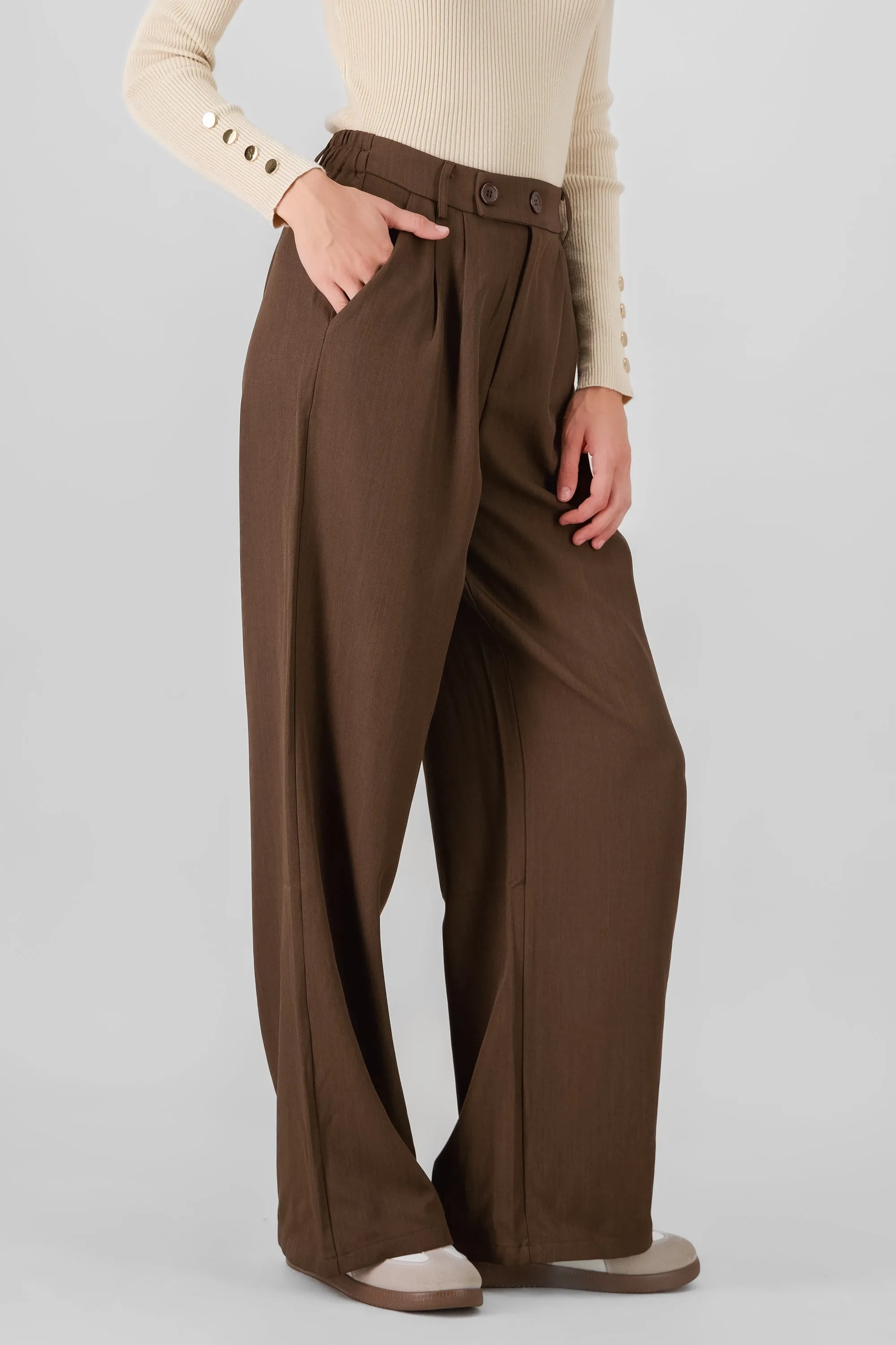 Pantalon amplio detalle doble boton sold by Shasa product image thumbnail 3