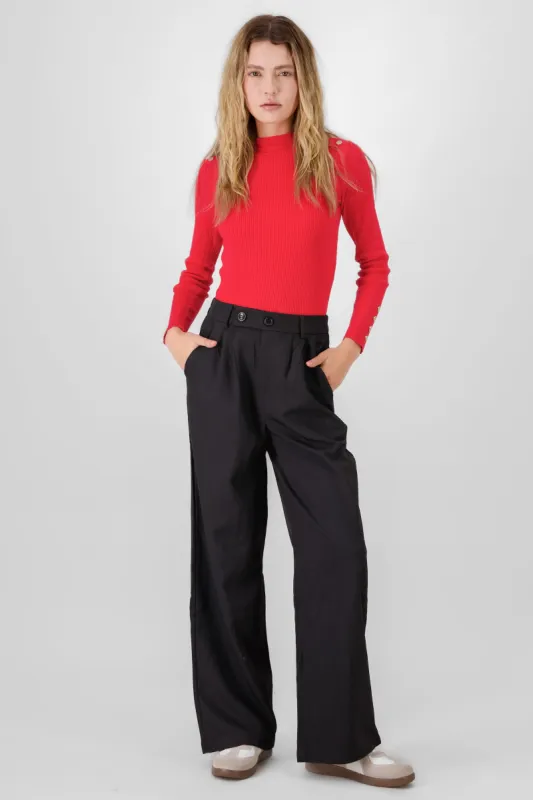 Pantalon amplio detalle doble boton sold by Shasa