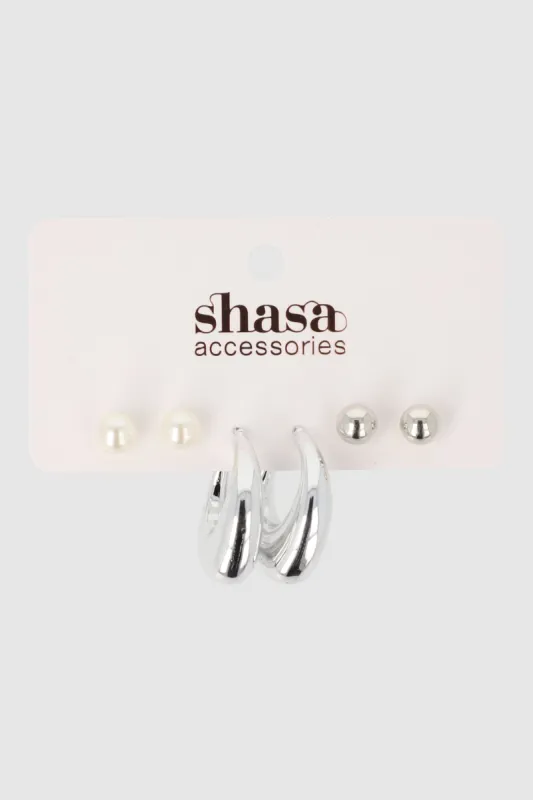 3pr arracadas perlas sold by Shasa