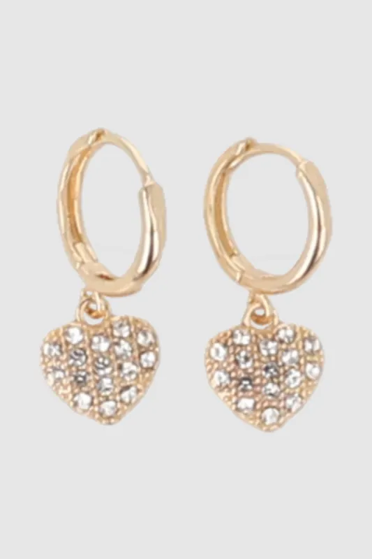 Arracadas corazon brillos sold by Shasa
