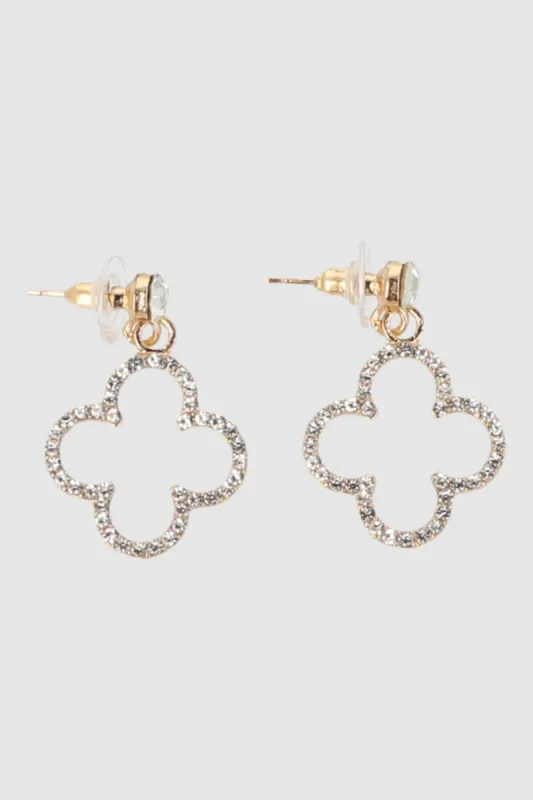 Aretes flor brillos sold by Shasa