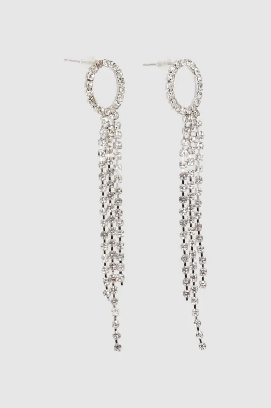 Aretes circulo brillos colgantes sold by Shasa