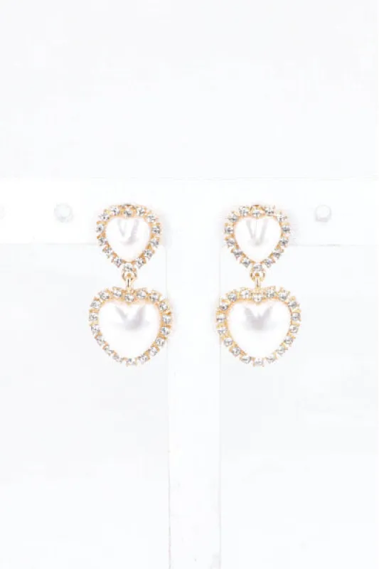 Aretes Perlas Corazon sold by Shasa