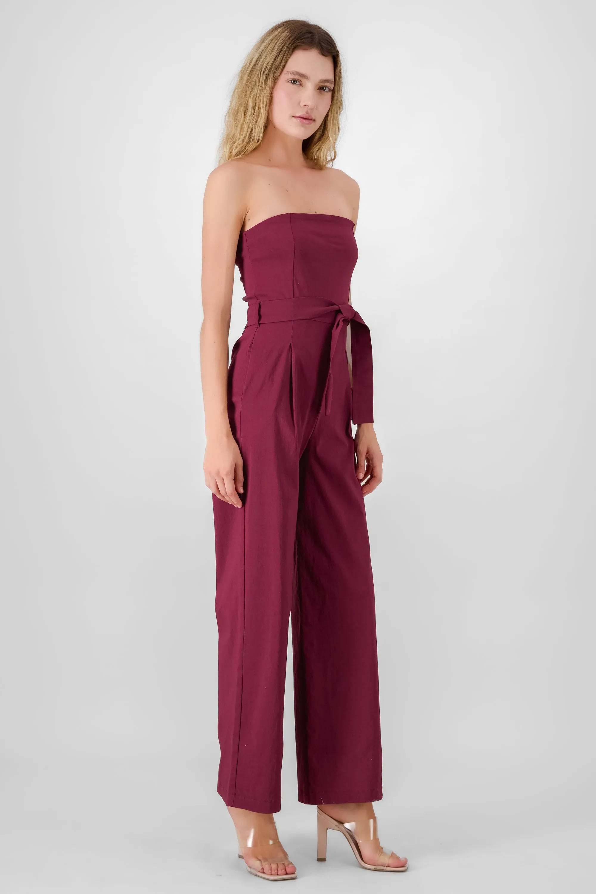 Jumpsuit strapless detalle cinturon sold by Shasa product image thumbnail 3