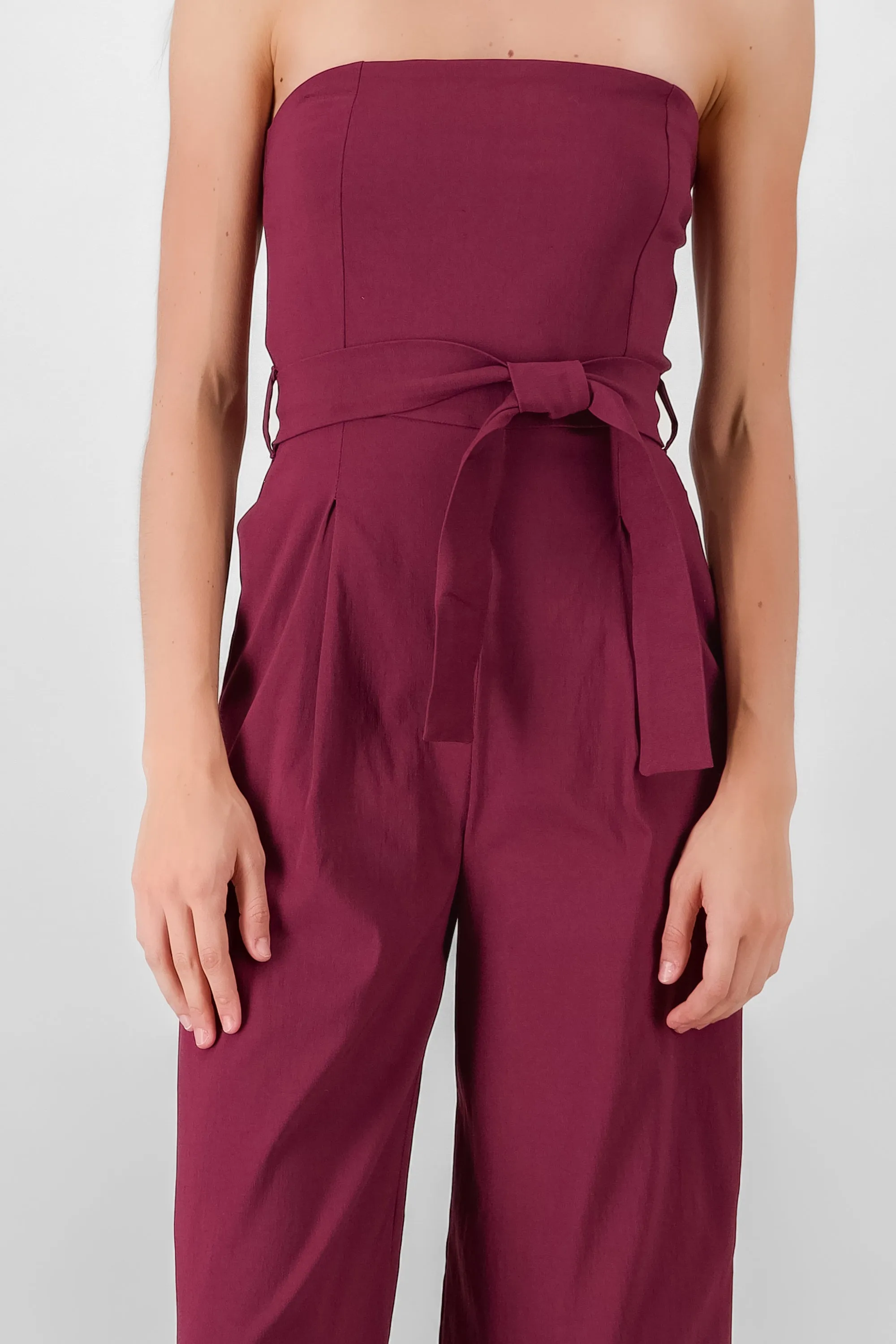 Jumpsuit strapless detalle cinturon sold by Shasa product image thumbnail 5