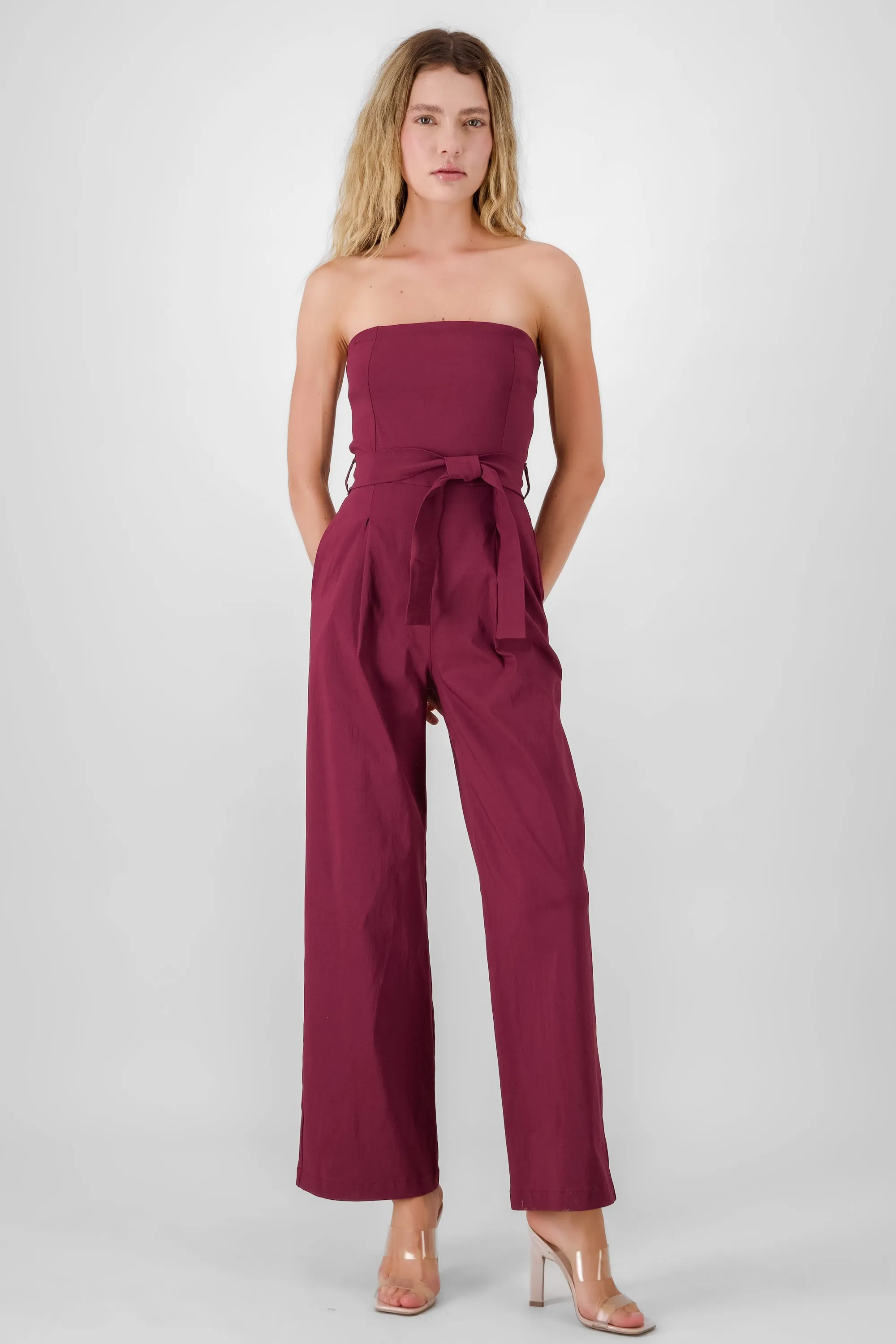 Jumpsuit strapless detalle cinturon sold by Shasa product image thumbnail 2
