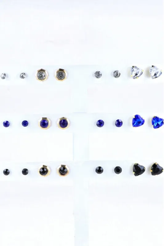 12 Pares Aretes Corazon Cristal sold by Shasa