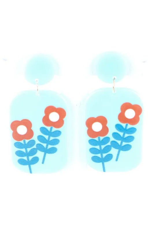 Aretes Flores Plastico sold by Shasa