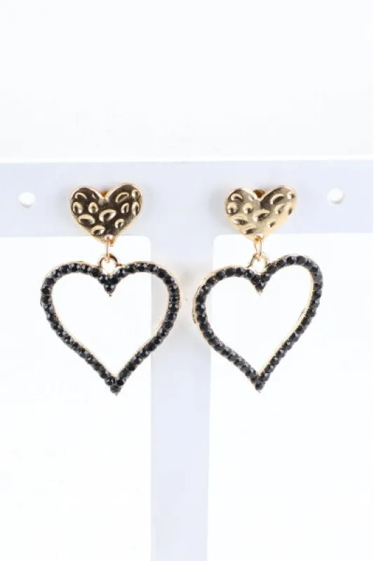 Aretes Corazones Brillos sold by Shasa
