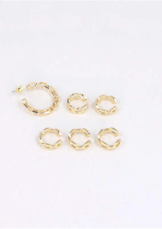 Set 6 Arracadas Cadenas sold by Shasa