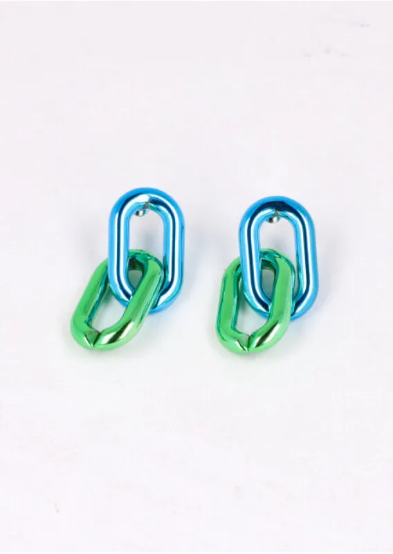 Aretes Eslabones Color sold by Shasa